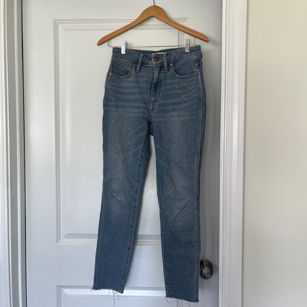 Light Wash Madewell Curvy High-Rise Skinny Jeans